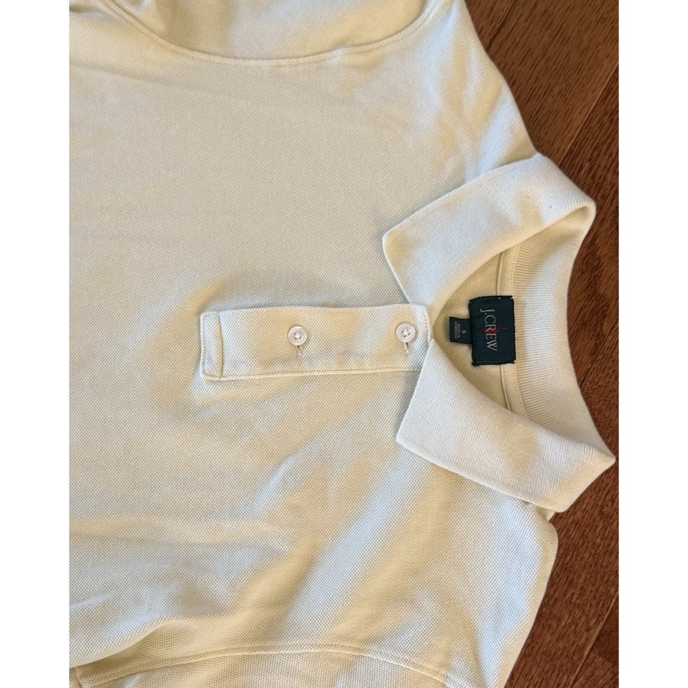 Vintage J. Crew Polo Shirt Mens Small Yellow Oarsman Preppy Casual Office